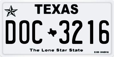 TX license plate DOC3216