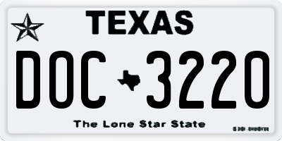 TX license plate DOC3220
