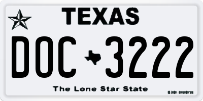 TX license plate DOC3222