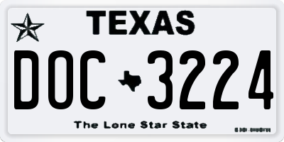 TX license plate DOC3224