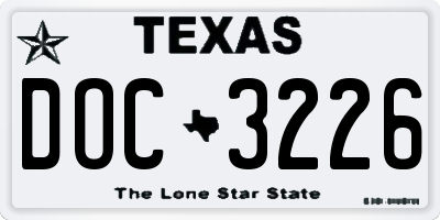 TX license plate DOC3226