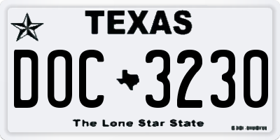 TX license plate DOC3230