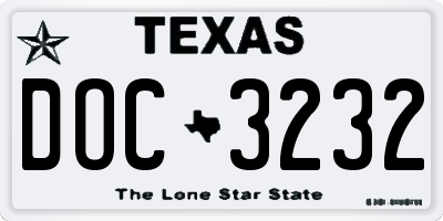 TX license plate DOC3232