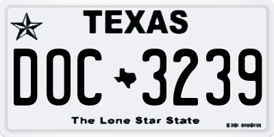 TX license plate DOC3239