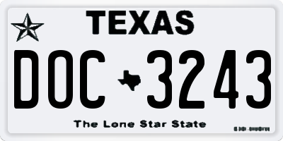 TX license plate DOC3243