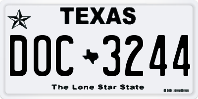 TX license plate DOC3244