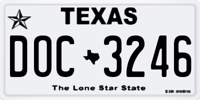 TX license plate DOC3246