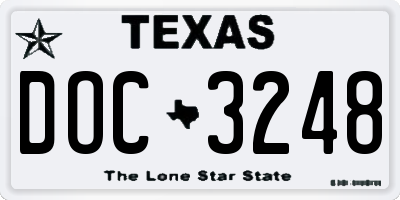 TX license plate DOC3248
