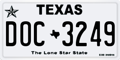 TX license plate DOC3249