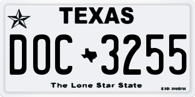 TX license plate DOC3255