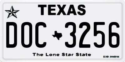 TX license plate DOC3256