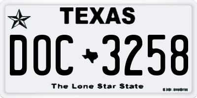 TX license plate DOC3258