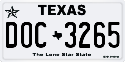 TX license plate DOC3265