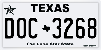 TX license plate DOC3268