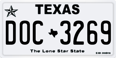 TX license plate DOC3269
