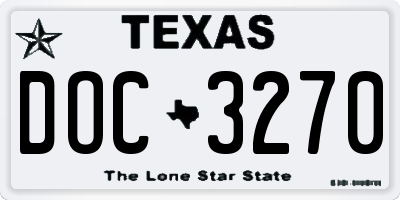 TX license plate DOC3270