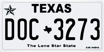 TX license plate DOC3273