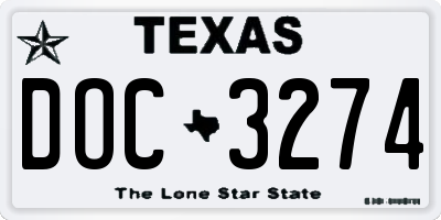 TX license plate DOC3274