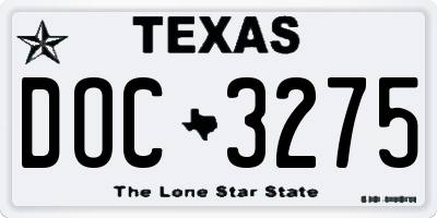 TX license plate DOC3275