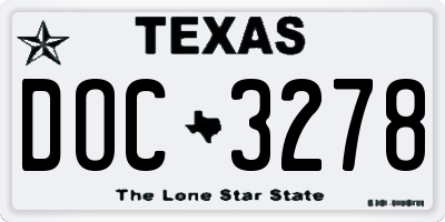 TX license plate DOC3278