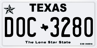 TX license plate DOC3280