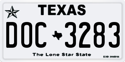 TX license plate DOC3283
