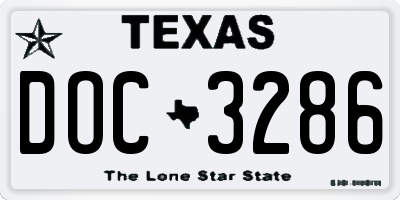 TX license plate DOC3286