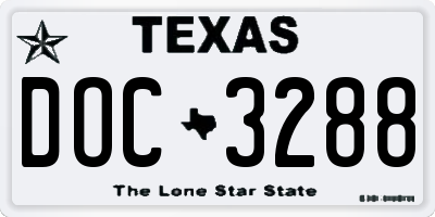 TX license plate DOC3288
