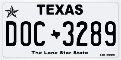 TX license plate DOC3289