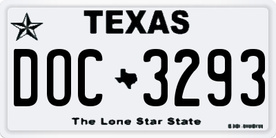 TX license plate DOC3293
