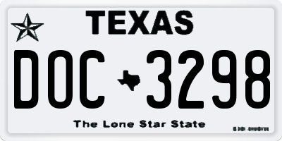 TX license plate DOC3298