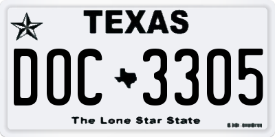 TX license plate DOC3305