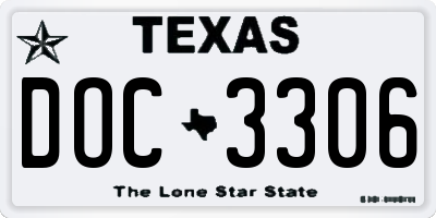 TX license plate DOC3306