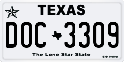 TX license plate DOC3309