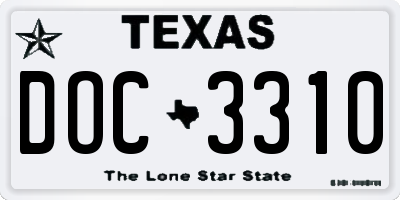 TX license plate DOC3310