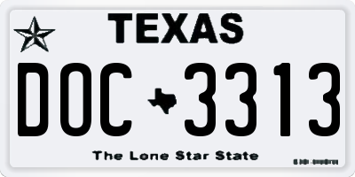 TX license plate DOC3313