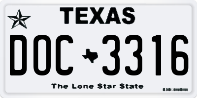 TX license plate DOC3316