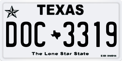 TX license plate DOC3319