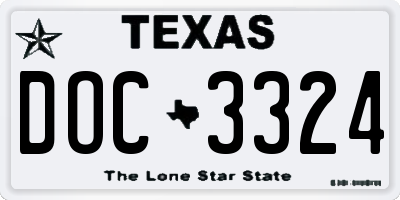 TX license plate DOC3324