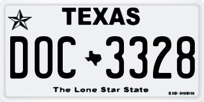 TX license plate DOC3328