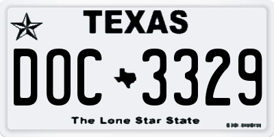 TX license plate DOC3329