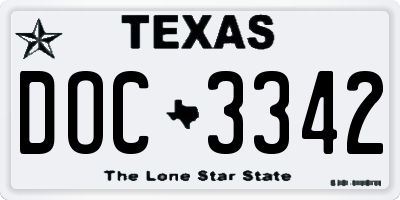 TX license plate DOC3342