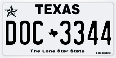 TX license plate DOC3344