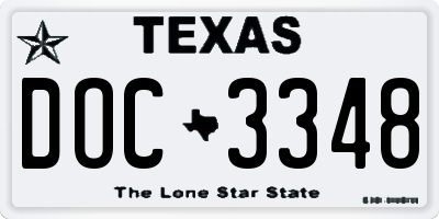 TX license plate DOC3348