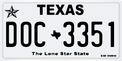 TX license plate DOC3351