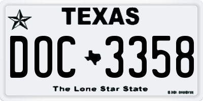 TX license plate DOC3358