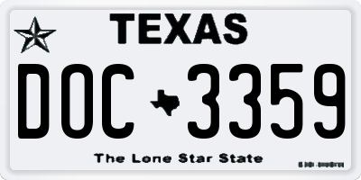 TX license plate DOC3359