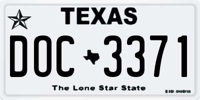 TX license plate DOC3371