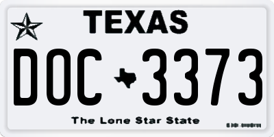 TX license plate DOC3373