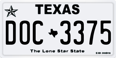 TX license plate DOC3375